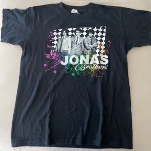 Jonas Brother burning up tour concert tshirt